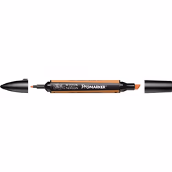Winsor &amp; Newton 0203287, Orange, Multicolore, Ginger, Fin/moyen, Pointe biseautée/balle, Rond