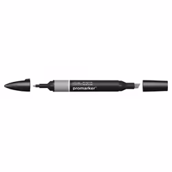 Winsor & Newton 0203295, Gris, Multicolore, Ice Grey 4, Fin/moyen, Pointe biseautée/balle, Rond