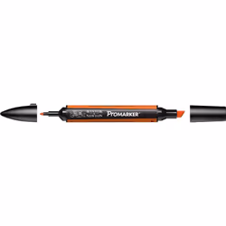 Winsor & Newton 0203239, Orange, Multicolore, Mandarin, Fin/moyen, Pointe biseautée/balle, Rond