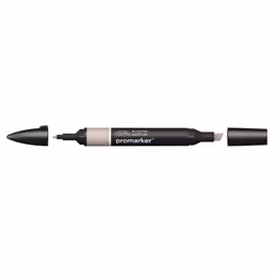 Winsor & Newton 0203133, Gris clair, Multicolore, Warm Grey 2, Fin/moyen, Pointe biseautée/balle, Rond