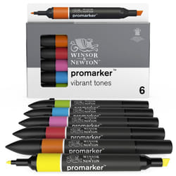 Winsor & Newton 884955070352 marqueur 6 pièce(s) Assortie Cyan, Vert, Orange, Rose, Rouge, Jaune