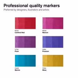 Winsor & Newton 884955070369 marqueur 6 pièce(s) Assortie Bleu, Rose, Violet, Rouge, Violet, Jaune