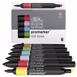 Winsor &amp; Newton 884955070376, 6 pièce(s), Bleu, Marron, Vert, Rose, Rouge, Jaune, Assortie, Noir, Red, Cocoa, Tulip Yello ...