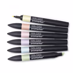 Winsor & Newton 884955070383 marqueur 6 pièce(s) Assortie Vert, Pêche, Rose, Violet, Jaune