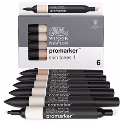 Winsor & Newton 884955070390 marqueur 6 pièce(s) Assortie Corail, Ivoire, Pêche