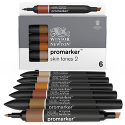 Winsor & Newton 884955070406 marqueur 6 pièce(s) Assortie Beige, Marron, Orange, Rose