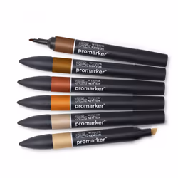 Winsor & Newton 884955070406 marqueur 6 pièce(s) Assortie Beige, Marron, Orange, Rose - Vue supplémentaire 4