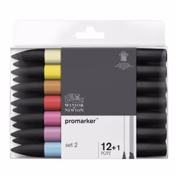 Lot de Feutres Promarker 12+1 - Winsor et Newton