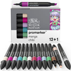 Winsor & Newton 884955070666 marqueur 13 pièce(s) Assortie Beige, Bleu, Marron, Vert, Gris, Rose, Rouge, Violet