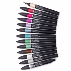 Winsor & Newton 884955070666 marqueur 13 pièce(s) Assortie Beige, Bleu, Marron, Vert, Gris, Rose, Rouge, Violet