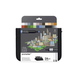 Feutres - Promarker - Pochette 24 couleurs - Architecture - Winsor et Newton