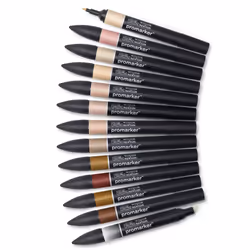 Winsor & Newton 884955080122 marqueur 13 pièce(s) Assortie Beige, Marron, Citron (couleur), Acajou, Rose, Rouge, Rose, Blanc