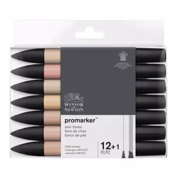 Winsor & Newton 884955080122 marqueur 13 pièce(s) Assortie Beige, Marron, Citron (couleur), Acajou, Rose, Rouge, Rose, Blanc - Vue supplémentaire 4