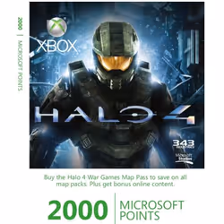 Microsoft Xbox 360 LIVE 2000 Points Halo 4, Xbox 360