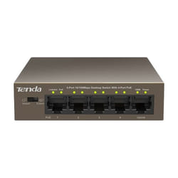 Tenda TEF1105P commutateur réseau Géré Fast Ethernet (10/100) Connexion Ethernet, supportant l'alimentation via ce port (PoE) Marron