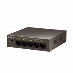 Tenda TEF1105P commutateur réseau Géré Fast Ethernet (10/100) Connexion Ethernet, supportant l'alimentation via ce port (PoE) Marron
