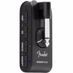 Fender Mustang Micro, 4,57 cm (1.8"), Sans fil, Guitare électrique, Noir, Rotatif, Batterie