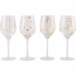 Mikasa ensemble de verres à vin Mikasa 400 ml transparent/doré 4 pièces