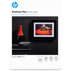 HP Papier photo Premium Plus, finition satinée, 300 g/m2, A4 (210 x 297 mm), 20 feuilles