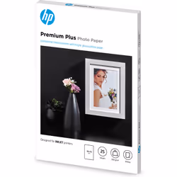 HP Papier photo à finition brillante Premium Plus - 25 feuilles/10 x 15 cm