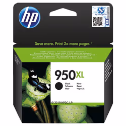 HP 950XL cartouche d'encre noir grande capacité authentique, Rendement élevé (XL), Noir, Encre à pigments, 53 ml, 1 pièce(s), ...