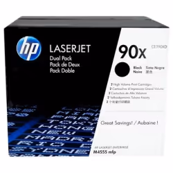 HP 90X pack de 2 toners LaserJet noir grande capacité authentiques, 48000 pages, Noir, 2 pièce(s)