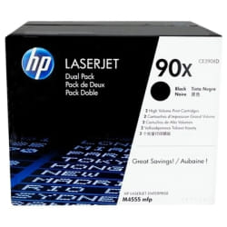 HP 90X pack de 2 toners LaserJet noir grande capacité authentiques