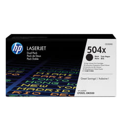 HP 504X pack de 2 toners LaserJet noir grande capacité authentiques