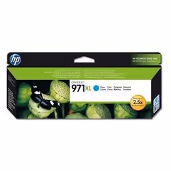 HP 971XL cartouche d'encre cyan grande capacité authentique, Rendement élevé (XL), Encre à pigments, 86,5 ml, 6600 pages, 1 p ...