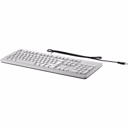 HP Clavier USB gris, Taille réelle (100 %), Avec fil, USB, Gris