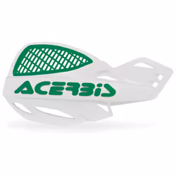 Acerbis MX Uniko Vented Protecteurs de main, blanc-vert pour Hommes