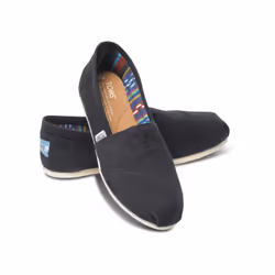 TOMS The Original Classic, Chaussures à enfiler, Femelle, Adulte, Noir, EUE, Monochromatique