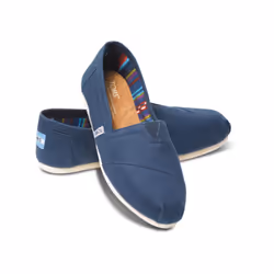 TOMS The Original Classic, Chaussures à enfiler, Femelle, Adulte, Marine, EUE, Monochromatique
