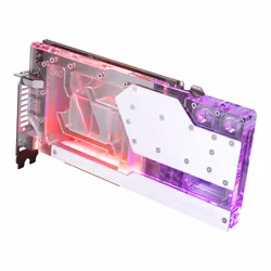 Phanteks Glacier G40, Refroidisseur par eau + plaque arrière, Acrylique, Cuivre, Transparent, Blanc, GPU, Carte graphique, AS ...
