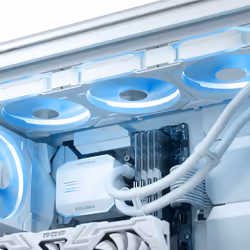 Phanteks Glacier One 420D30 Processeur Refroidisseur de liquide tout-en-un 12 cm Blanc 1 pièce(s)