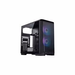 Phanteks P200A, Mini Tower, PC, Noir, micro ATX, Mini-DTX, Acier, Verre trempé, Jouer