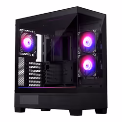 Phanteks XT View, Tower, PC, Noir, ATX, EATX, micro ATX, Mini-ITX, Acrylonitrile-Butadiène-Styrène (ABS), Acier, Verre trempé