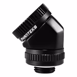 Phanteks PH-RA45_BK16, Adapter fitting, Métal, Noir, 45°, Femelle, Femelle
