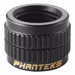 Phanteks PH-FFA_BK_G1/4, Adaptateur pour refroidisseur par eau, Métal, Noir, Femelle, Femelle, 18 mm