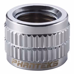Phanteks PH-FFA_CR_G1/4, Adaptateur pour refroidisseur par eau, Métal, Chrome, Femelle, Femelle, 18 mm
