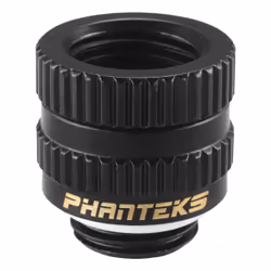 Phanteks PH-RA_BK_MF, Adapter fitting, Métal, Noir, 1/4", Femelle, Mâle