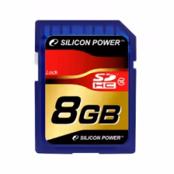 Silicon Power 8GB SDHC, 8 Go, SDHC, Classe 10, Bleu
