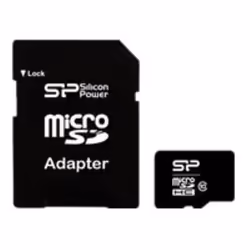 Silicon Power SP008GBSTH010V10SP, 8 Go, MicroSDHC, Classe 10, Noir