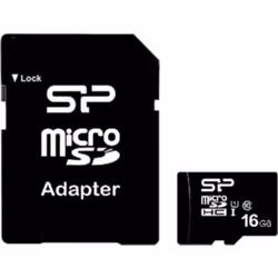 Silicon Power SP016GBSTH010V10SP, 16 Go, MicroSDHC, Classe 10, UHS-I, 40 Mo/s, Class 1 (U1)