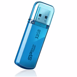 Silicon Power Helios 101, 32 Go, USB Type-A, 2.0, Casquette, 10 g, Bleu
