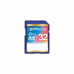 Silicon Power Elite UHS-I, 32GB, 32 Go, SDHC, Classe 10, 40 Mo/s, 15 Mo/s, Bleu
