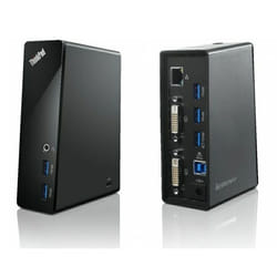 Lenovo ThinkPad USB 3.0 Dock (EU) Avec fil USB 3.2 Gen 1 (3.1 Gen 1) Type-A Noir