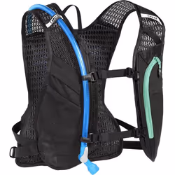 CamelBak Women's Chase Bike Vest 50oz, Sans encadrement, Devant, Bicyclette, Noir, Couleur menthe, Femelle, Compartiment du s ...