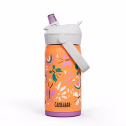 CamelBak Thrive Flip Straw Kids, 400 ml, Utilisation quotidienne, Orange, Blanc, Acier inoxydable, Enfant, Garçon/Fille