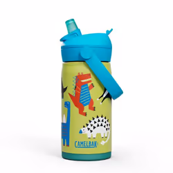 CamelBak Thrive Flip Straw Kids, 400 ml, Utilisation quotidienne, Bleu, Olive, Acier inoxydable, Enfant, Garçon/Fille